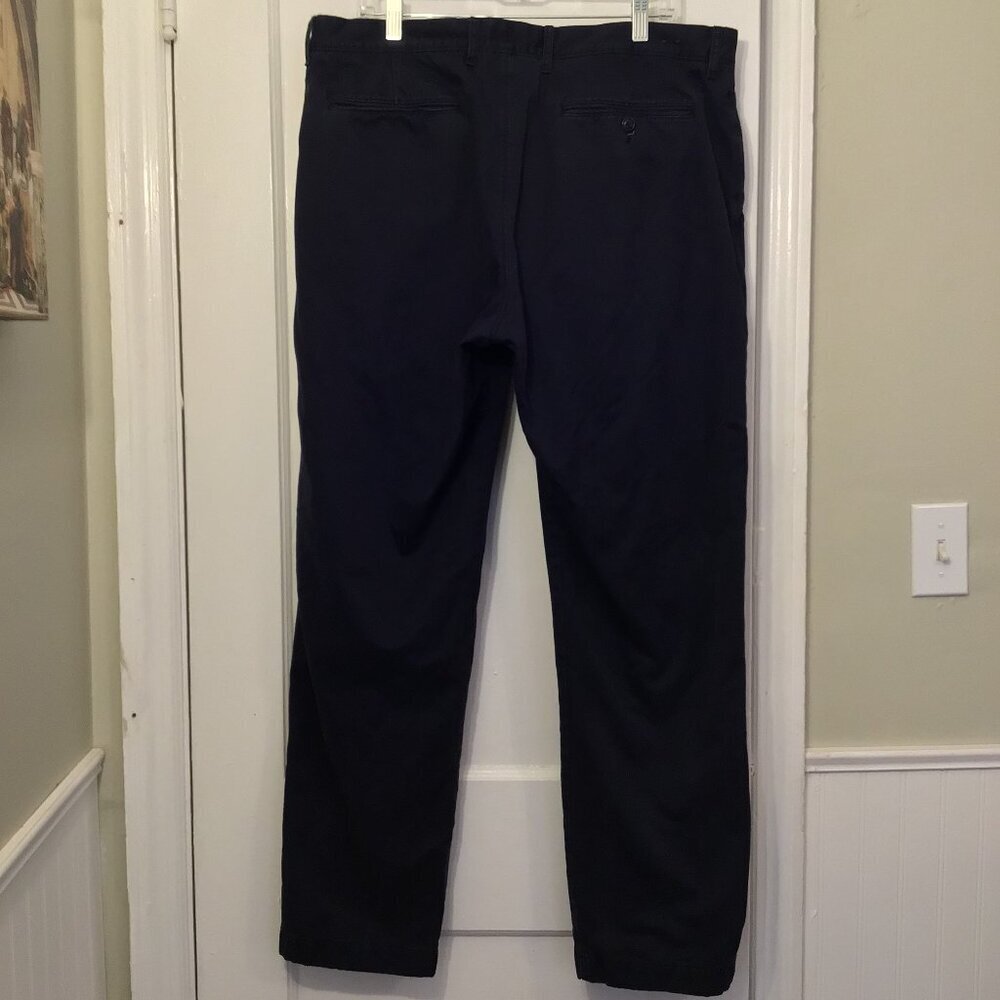 J.Crew Classic Straight Fit Flannel-lined Navy Cabin Chino Pant Men Size 36x32 - Picture 4 of 5